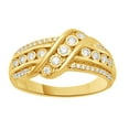 thumbnail image 1 of AFFY White Natural Diamond Anniversary Ring In 10k Yellow Gold (0.33 Cttw), 1 of 1