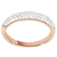 thumbnail image 1 of AFFY White Natural Diamond Anniversary Ring In 14k Rose Gold (0.5 Cttw), 1 of 1