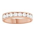 thumbnail image 1 of AFFY White Natural Diamond Anniversary Ring In 14k Rose Gold (0.5 Cttw), 1 of 1