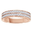 thumbnail image 1 of AFFY White Natural Diamond Anniversary Ring In 14k Rose Gold (0.5 Cttw), 1 of 1