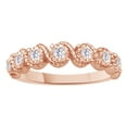 thumbnail image 1 of AFFY White Natural Diamond Anniversary Ring In 14k Rose Gold (1 Cttw), 1 of 1