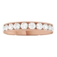 thumbnail image 1 of AFFY White Natural Diamond Anniversary Ring In 14k Rose Gold (1 Cttw), 1 of 1