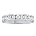 thumbnail image 1 of AFFY White Natural Diamond Anniversary Ring In 14k White Gold (0.5 Cttw), 1 of 1