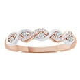 thumbnail image 1 of AFFY White Natural Diamond Anniversary Twist Ring In 10k Rose Gold (0.25 Cttw), 1 of 1