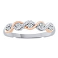 thumbnail image 1 of AFFY White Natural Diamond Anniversary Twist Ring In 10k White Gold (0.25 Cttw), 1 of 1