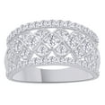 thumbnail image 1 of AFFY White Natural Diamond Anniversary Wide Band Ring In 10k White Gold (1 Cttw), 1 of 1