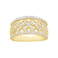 thumbnail image 1 of AFFY White Natural Diamond Anniversary Wide Band Ring In 10k Yellow Gold (1 Cttw), 1 of 1