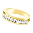 thumbnail image 1 of AFFY White Natural Diamond Band Engagement Ring In 14k Yellow Gold (0.5Cttw), 1 of 1