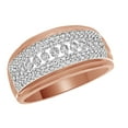 thumbnail image 1 of AFFY White Natural Diamond Band Ring In 10k Rose Gold (0.5 Cttw), 1 of 1