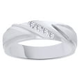 thumbnail image 1 of AFFY White Natural Diamond Band Ring In 10k White Gold (0.27 Cttw), 1 of 1
