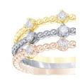 thumbnail image 1 of AFFY White Natural Diamond Beaded Stackable Three Ring Set in 10k Tri-Tone Solid Gold, 1 of 1