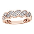 thumbnail image 1 of AFFY White Natural Diamond Braid Ring in 10k Rose Gold, 1 of 1