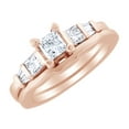 thumbnail image 1 of AFFY White Natural Diamond Bridal Engagement Ring in 14k Rose Gold (1.13 Cttw) Ring Size : 5, 1 of 1