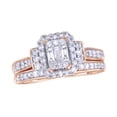 thumbnail image 1 of AFFY White Natural Diamond Bridal Set In 10k Rose Gold (0.63 Cttw), 1 of 1
