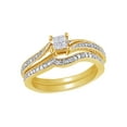thumbnail image 1 of AFFY White Natural Diamond Bridal Set Ring In 10k Yellow Gold (0.27 Cttw), 1 of 1