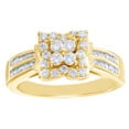 thumbnail image 1 of AFFY White Natural Diamond Butterfly Frame Engagement Ring in 10k Yellow Gold (0.62 Cttw), 1 of 1
