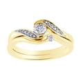 thumbnail image 1 of AFFY White Natural Diamond Bypass Bridal Ring Set In Solid Gold (0.33 Cttw), 1 of 1