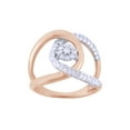 thumbnail image 1 of AFFY White Natural Diamond Center Cluster Fashion Ring In 10k Rose Gold (0.5 Cttw), 1 of 1
