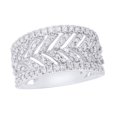 thumbnail image 1 of AFFY White Natural Diamond Chevrons Anniversary Ring in 10k White Gold, 1 of 1