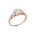 thumbnail image 1 of AFFY White Natural Diamond Cluster Band Ring In 10k Rose Gold (0.25 Cttw), 1 of 1