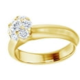 thumbnail image 1 of AFFY White Natural Diamond Cluster Engagement Wedding Ring In 14K Yellow Gold (0.5 Cttw), 1 of 1