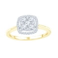 thumbnail image 1 of AFFY White Natural Diamond Cluster Frame Ring in 10k Yellow Gold, 1 of 1