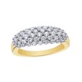thumbnail image 1 of AFFY White Natural Diamond Cluster Ring In 10k Yellow Gold (1 Cttw), 1 of 1