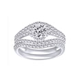 thumbnail image 1 of AFFY White Natural Diamond Cluster Rings In 14k White Gold (1.1 Cttw), 1 of 1