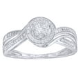 thumbnail image 1 of AFFY White Natural Diamond Cluster Split Shank Ring in 10k White Gold, 1 of 1