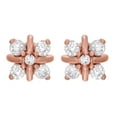 thumbnail image 1 of AFFY White Natural Diamond Cluster "X" Stud Earrings In 14K Solid Rose Gold (0.38 Ct), 1 of 1