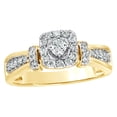 thumbnail image 1 of AFFY White Natural Diamond Collar Engagement Ring in 10k Yellow Gold, 1 of 1