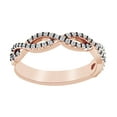 thumbnail image 1 of AFFY White Natural Diamond Crossover Engagement Band Ring In 14K Solid Rose Gold (0.2 Ct), Ring Size-10.5, 1 of 1
