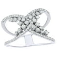 thumbnail image 1 of AFFY White Natural Diamond Crossover Open Ring in 10k White Gold, 1 of 1