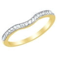 thumbnail image 1 of AFFY White Natural Diamond Curve Band Ring in 14k Yellow Gold (0.17 Cttw) Ring Size : 9.5, 1 of 1