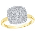 thumbnail image 1 of AFFY White Natural Diamond Cushion Cluster Frame Ring in 10k Yellow Gold By, 1 of 1