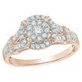 thumbnail image 1 of AFFY White Natural Diamond Double Frame Engagement Ring in 10k Rose Gold, 1 of 1