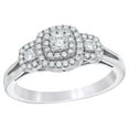 thumbnail image 1 of AFFY White Natural Diamond Double Frame Engagement Ring in 10k White Gold, 1 of 1