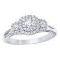 thumbnail image 1 of AFFY White Natural Diamond Double Frame Three-Stone Ring In 10k White Gold (0.5 Cttw), 1 of 1