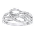 thumbnail image 1 of AFFY White Natural Diamond Double Loop Ring in 10k White Gold, 1 of 1