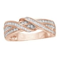 thumbnail image 1 of AFFY White Natural Diamond Double Ribbon Wrapped Ring in 10k Rose Gold, 1 of 1