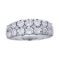 thumbnail image 1 of AFFY White Natural Diamond Double Row Band In Solid Gold (0.5 Cttw), 1 of 1