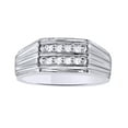 thumbnail image 1 of AFFY White Natural Diamond Double Row Wedding Band In Solid Gold (0.5 Cttw), 1 of 1
