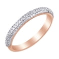thumbnail image 1 of AFFY White Natural Diamond Engagement Band Ring in 14k Rose Gold (0.38 Cttw) Ring Size : 10.5, 1 of 1
