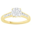 thumbnail image 1 of AFFY White Natural Diamond Engagement Ring In 14k Yellow Gold (0.5 Cttw), 1 of 1