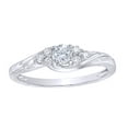 thumbnail image 1 of AFFY White Natural Diamond Engagement Ring in 10K Solid Gold (0.33 Cttw), 1 of 1