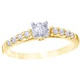 thumbnail image 1 of AFFY White Natural Diamond Engagement Ring in 10k Yellow Gold, 1 of 1