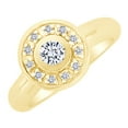 thumbnail image 1 of AFFY White Natural Diamond Engagement Ring in 14k Yellow Gold (0.38 Cttw) Ring Size : 6, 1 of 1