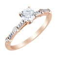 thumbnail image 1 of AFFY White Natural Diamond Engagement Solitaire Ring in 14k Rose Gold (0.63 Ct) Ring Size : 11, 1 of 1
