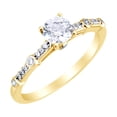 thumbnail image 1 of AFFY White Natural Diamond Engagement Solitaire Ring in 14k Yellow Gold (0.63 Ct) Ring Size : 11.5, 1 of 1