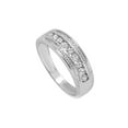 thumbnail image 1 of AFFY White Natural Diamond Engagement Wedding Ring for Women's in 10k White Gold (3/8 Cttw) By, 1 of 1